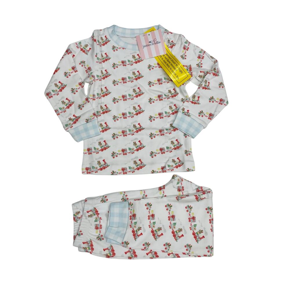 NWT James & Lottie 24M Christmas Train Jammies